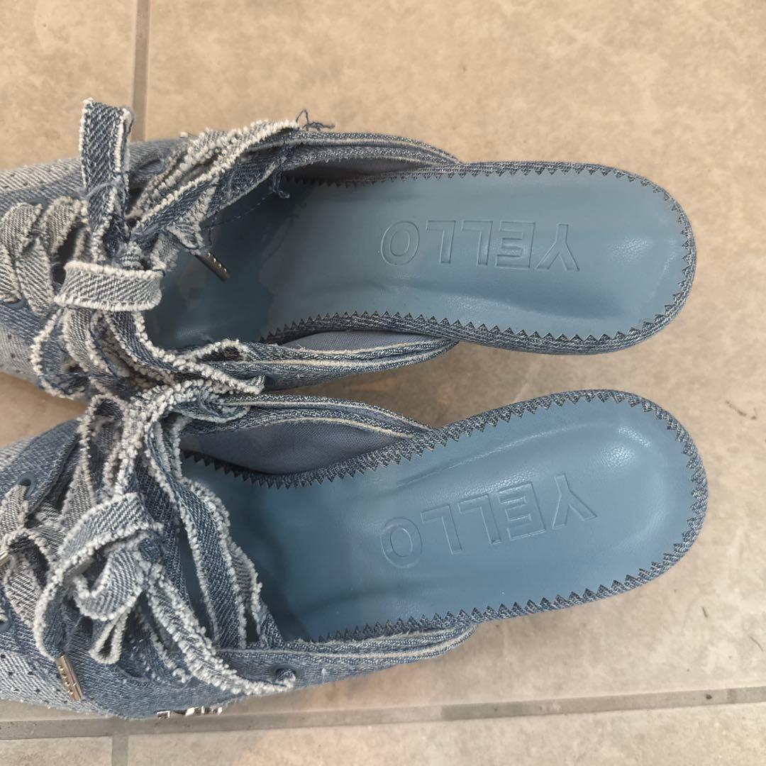 yello ミュール デニム　サンダル