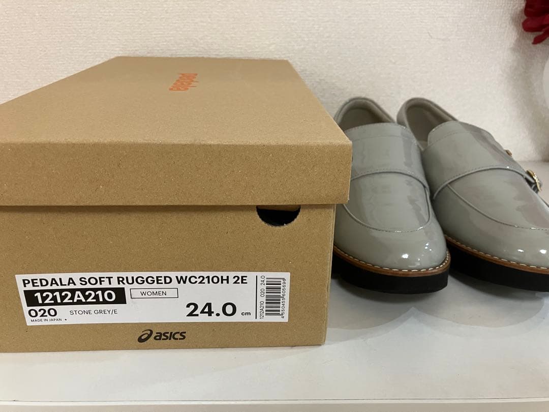 未使用！【アシックスウォーキング】pedala ダブルモンクローファー 24