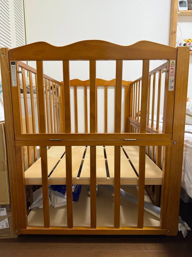 大和屋 yamatoya ラプス Wオープン すのこ ベビーベッド 木製