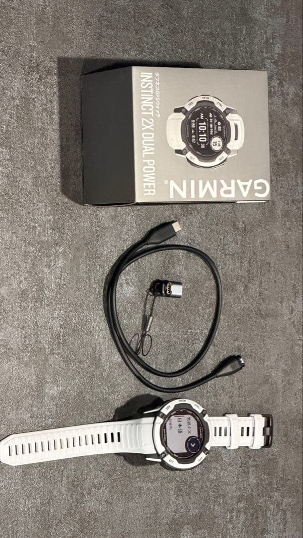 時計 GARMIN Instinct 2X Dual Power Whitestone
