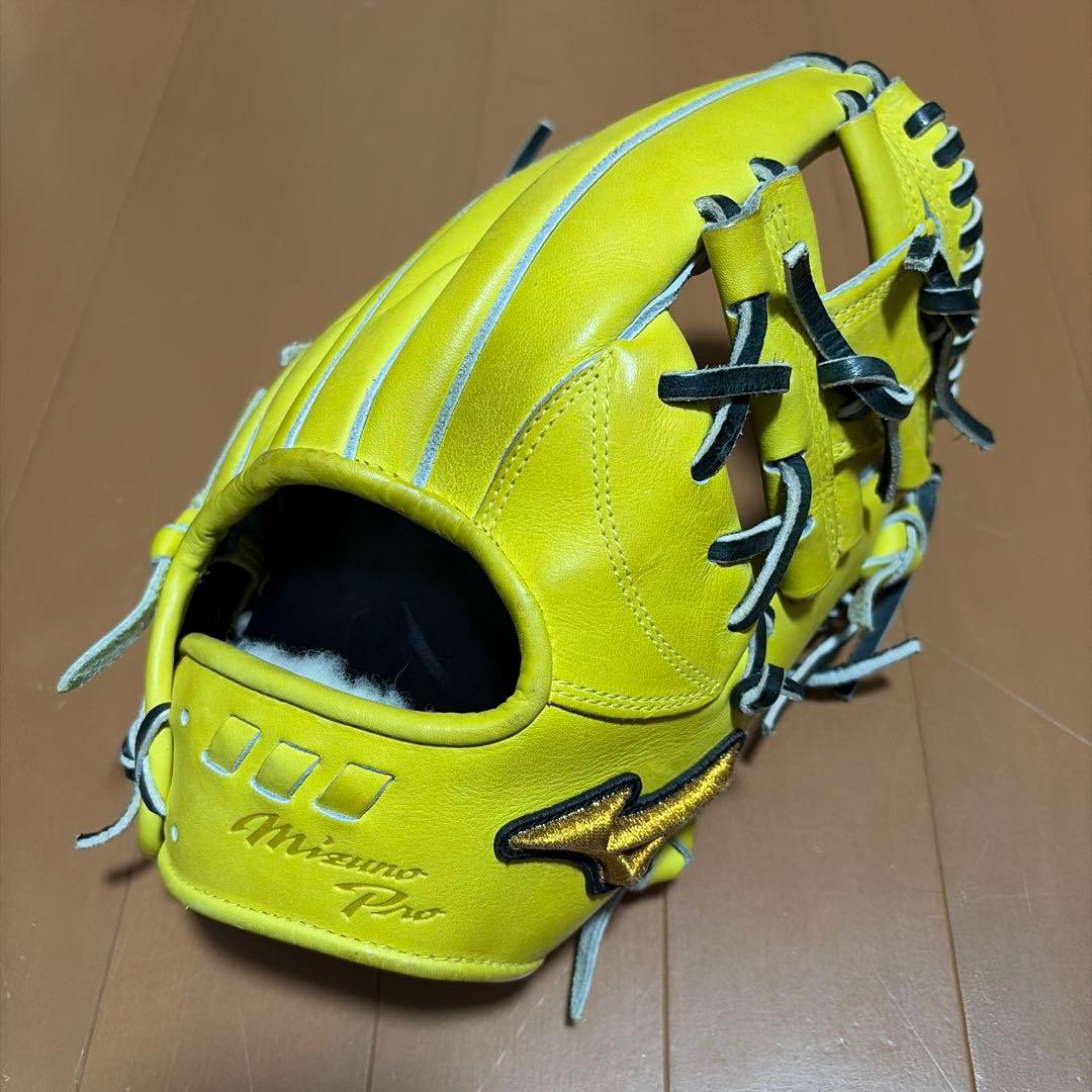 ミズノプロ軟式5DNAイエロー　フランクリンバッティング手袋