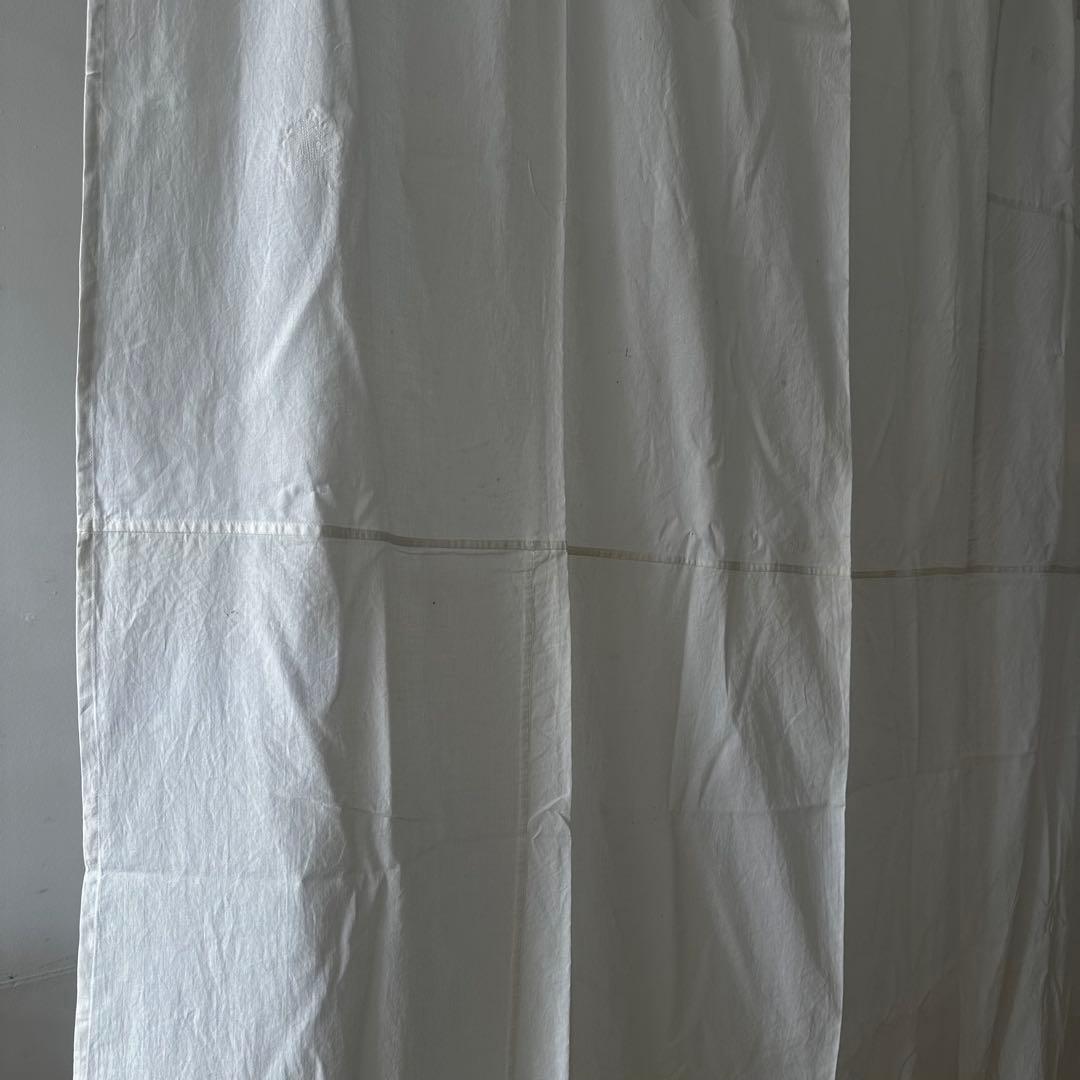 古道具/真鍮リングの大判古布カーテン