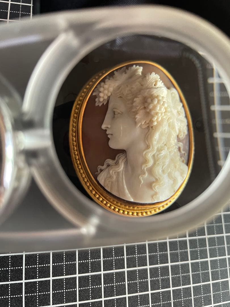⬇️【希少】　カメオ ブローチ アンティーク