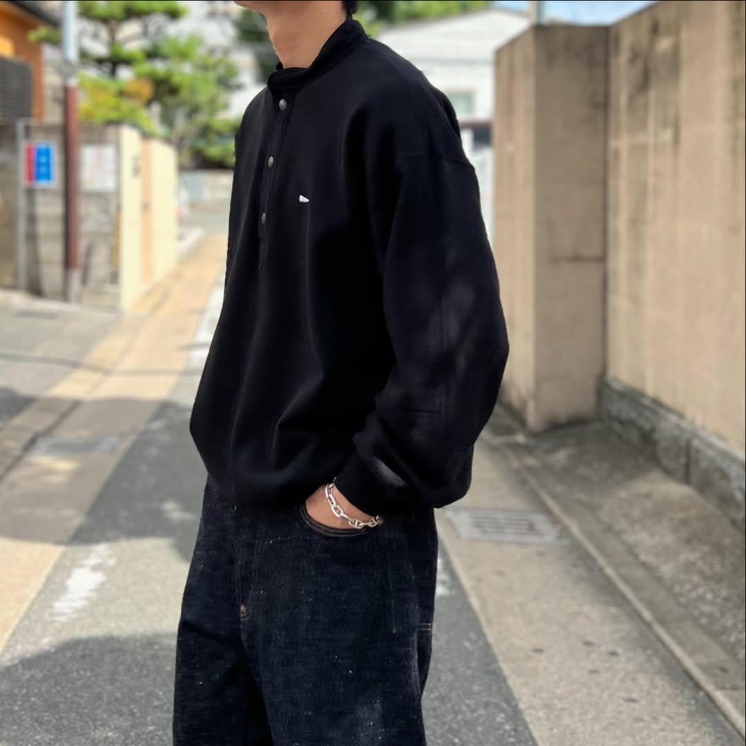 DESCENDANT VOIL HENLEY NECK ブラック 24AW