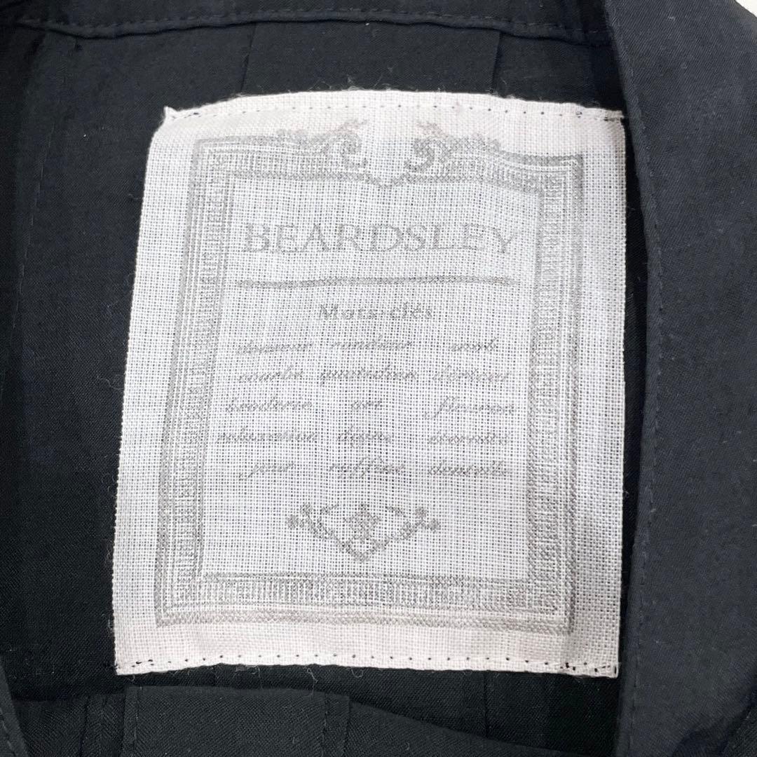 美品　BEARDSLEY パール釦袖ボリュームシャツ Fサイズ ブラック