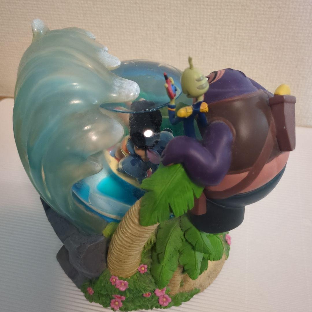 リロ＆スティッチ スノードーム スノーグローブ オルゴール付 サーフィン　希少