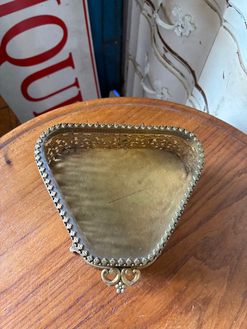 k*♡様 フランス　アンティーク　オルモル　ガラス　ジュエリー　ボックス　真鍮