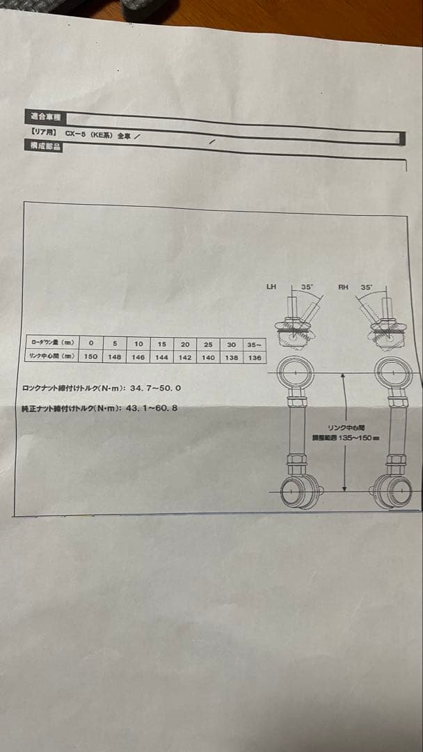 cx-5 KE スタビリンク　前後セット　未使用　KFにも？(要確認)