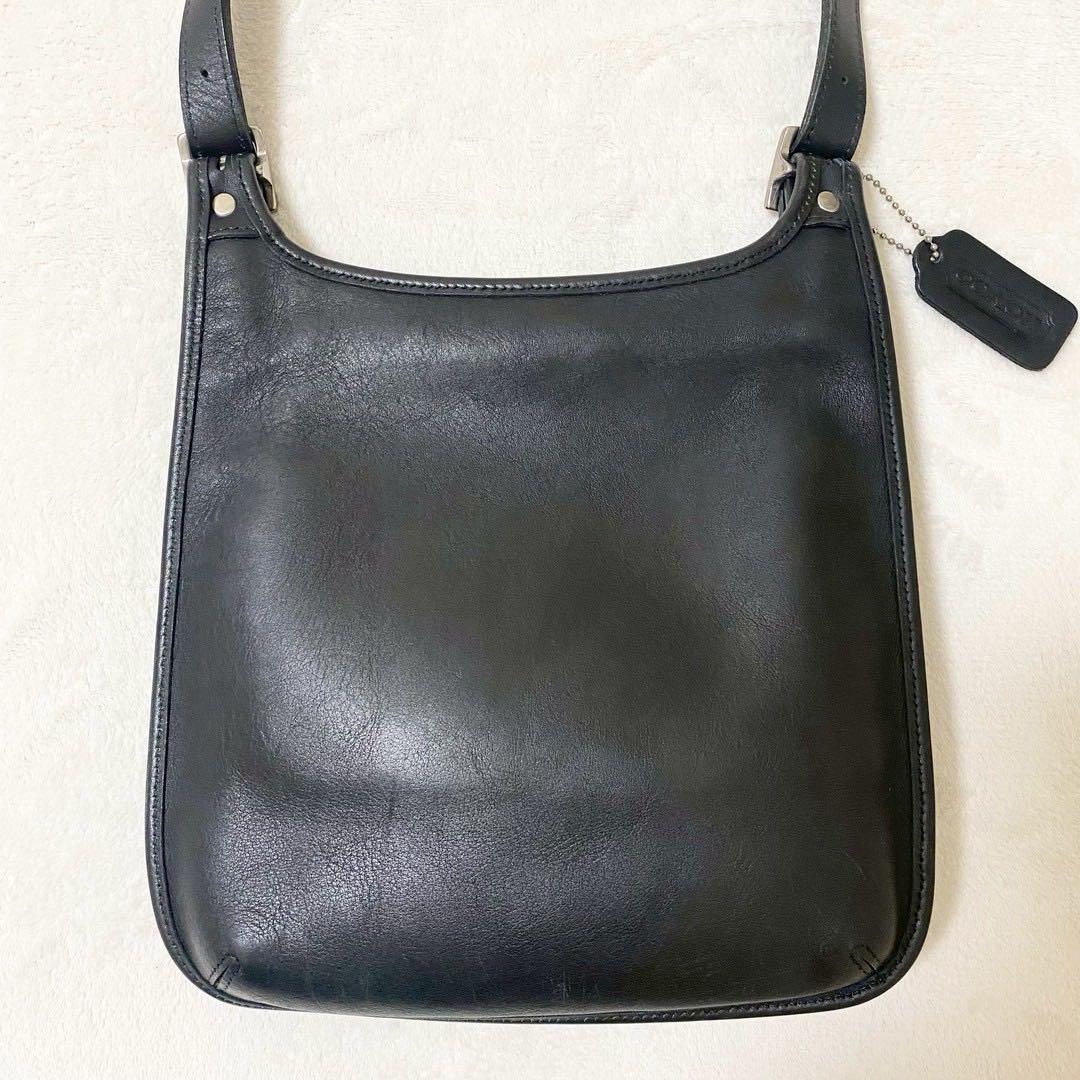 COACH オールドコーチ レザー 9135ヴィンテージショルダーバッグブラック