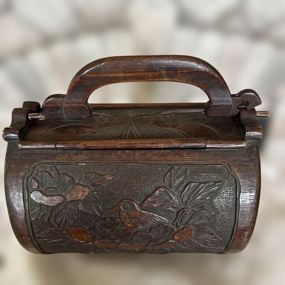 竹　バッグ　中国？　骨董品　アンティーク