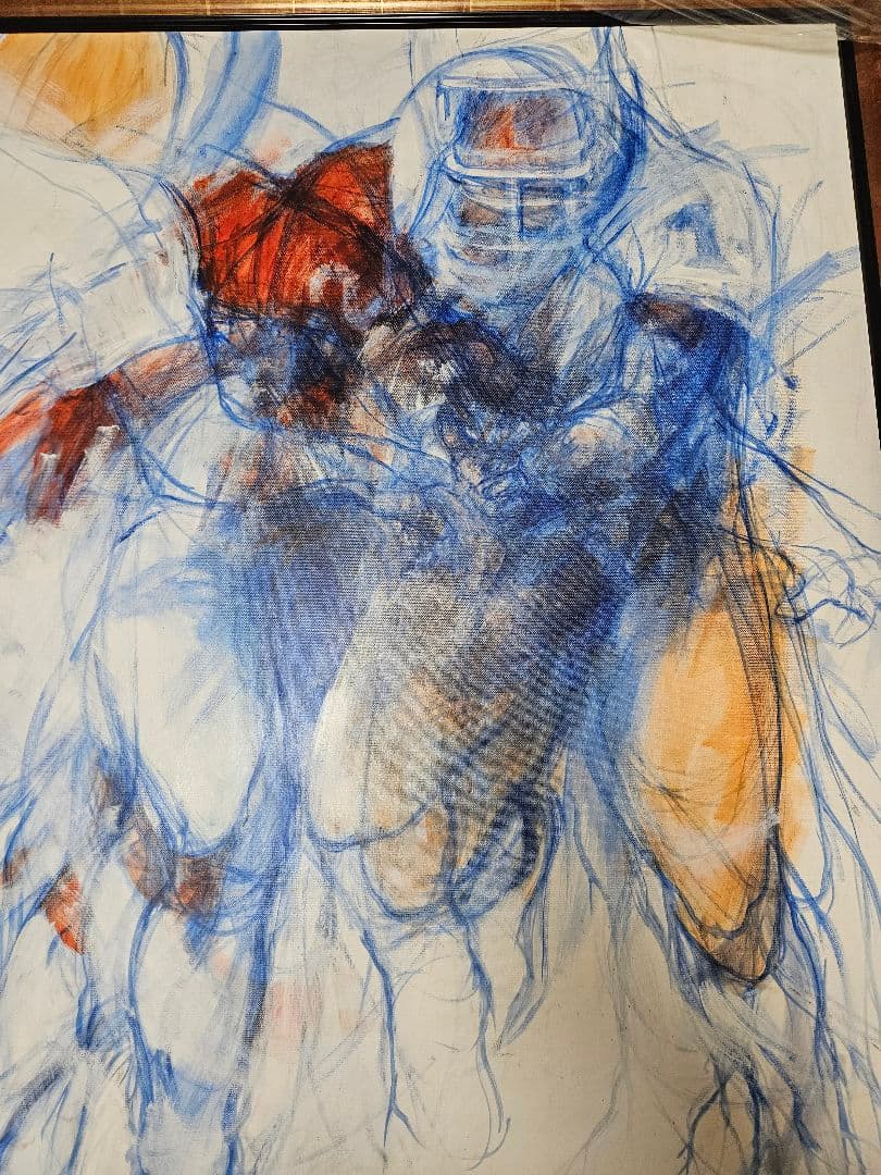 Ralf Augsburger S50号の傑作 躍動感溢れるアブストラクトアート