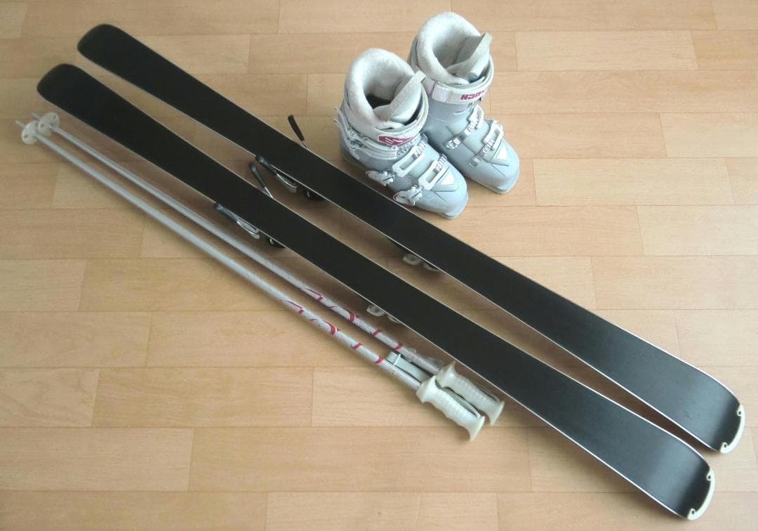 ■■送料無料■ELAN■女性用スキーセット■板152靴25-25.5■WAX済■