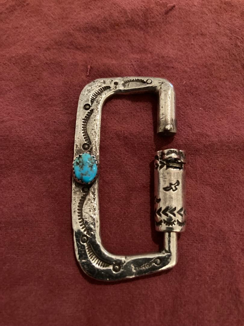 【KAPITAL】キーホルダー　シルバー製ターコイズ付き