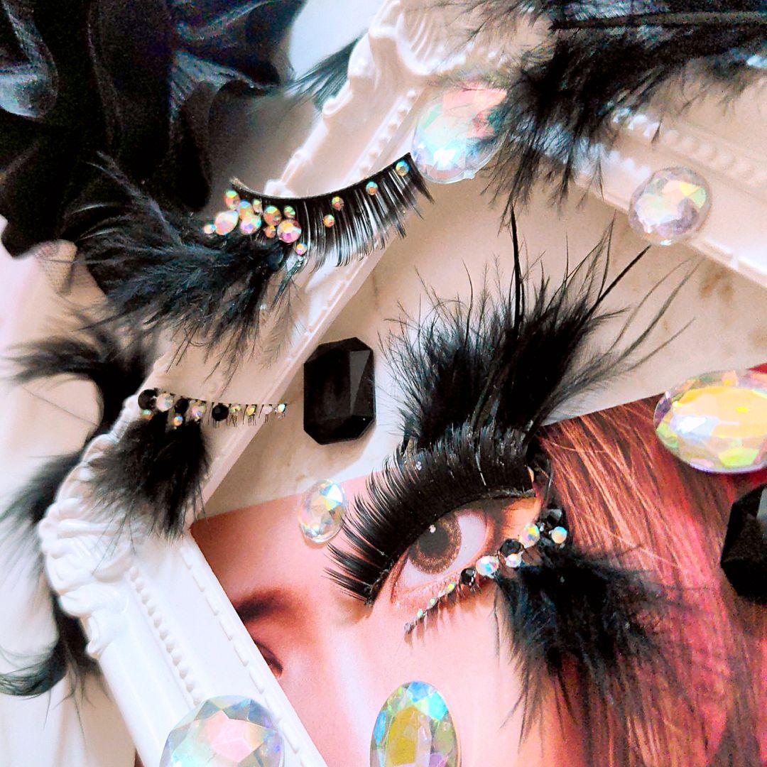 ❤★Super Black Swan★上下partyまつげスーパーブラックスワン