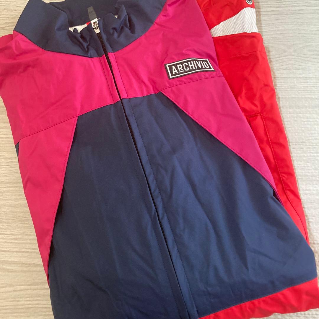 ARCHIVIO ジップアップジャケット ピンク/ネイビー/オレンジ