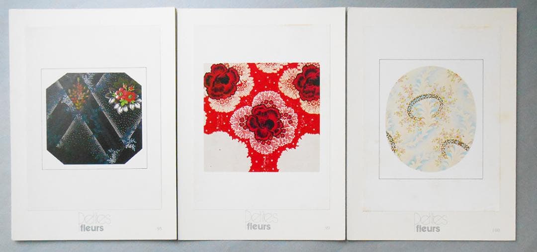 カンザス地方の染色図案資料、小花、刺繍、テキスタイルデザイン、