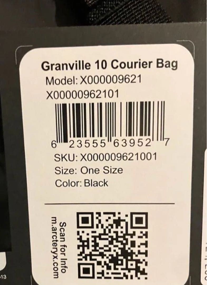 新品/アークテリクス/Granville 10 Courier Bag/黒