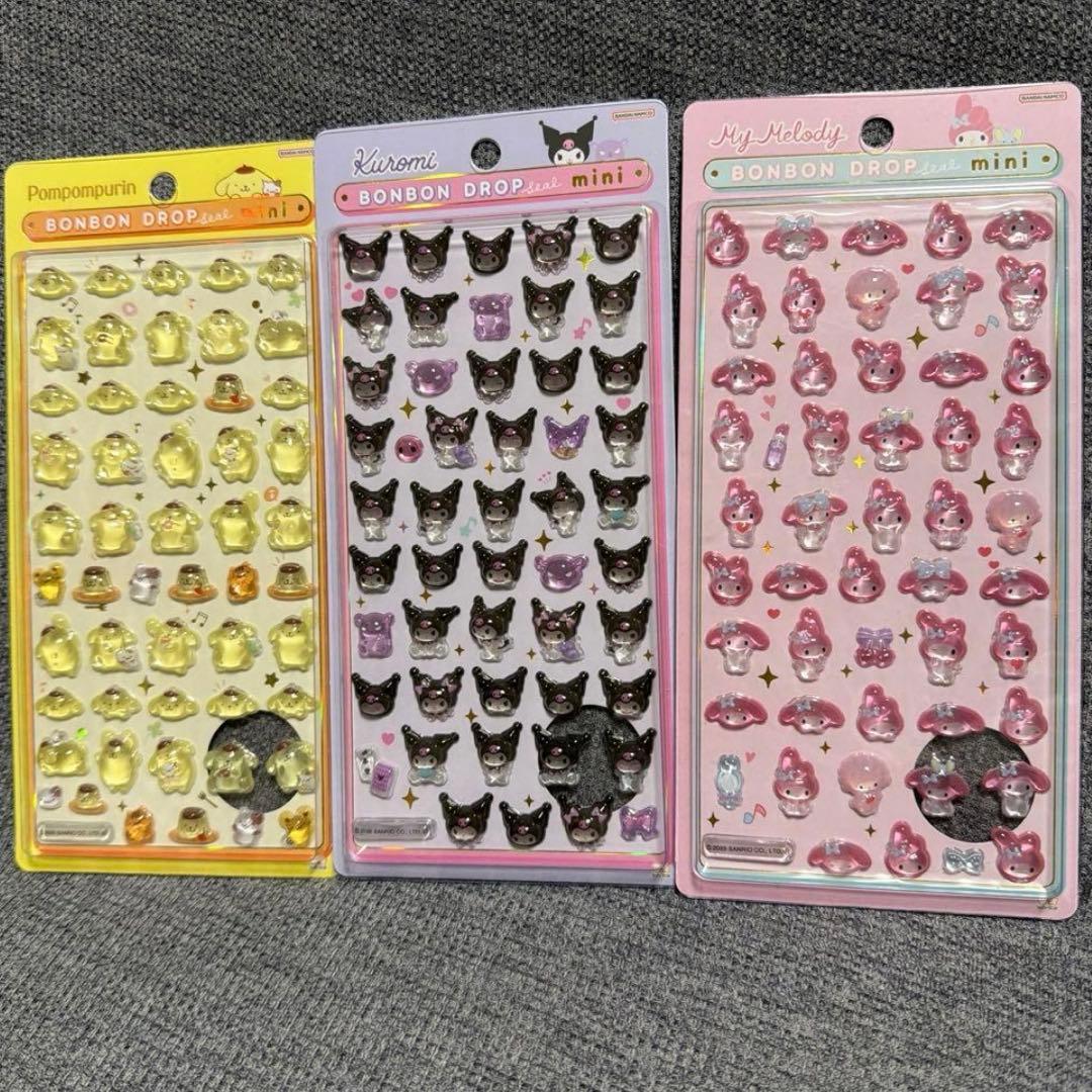 ボンボンドロップシールミニ　mini サンリオ　7枚セット　正規品
