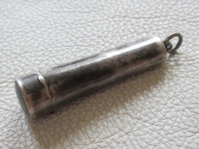 希少 美品 1899年製 イギリス製◆総純銀製（925/1000) パイプケース