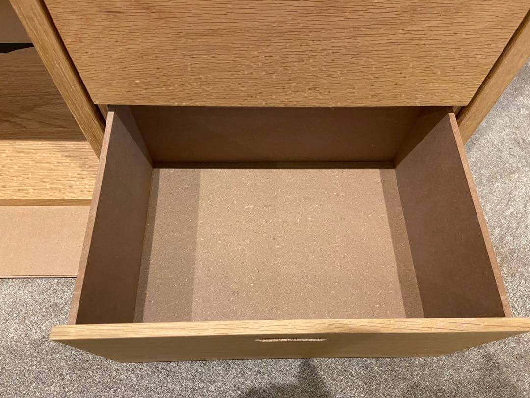 ⭐️超美品⭐️チェスト３個付き⭐️無印⭐️スタッキングシェルフ⭐️３段×２列・オーク材