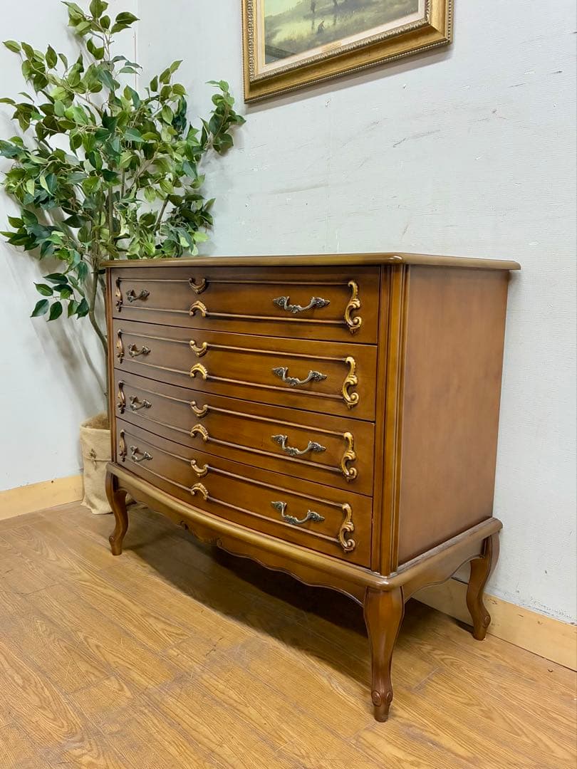 管409☆イタリア製☆アルティナージャ☆アンティーク☆4段チェスト☆マホガニー