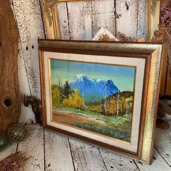 太田孝 画伯 作*御岳*肉筆 油彩画 F6号 直筆サイン入り*額装*美術*芸術