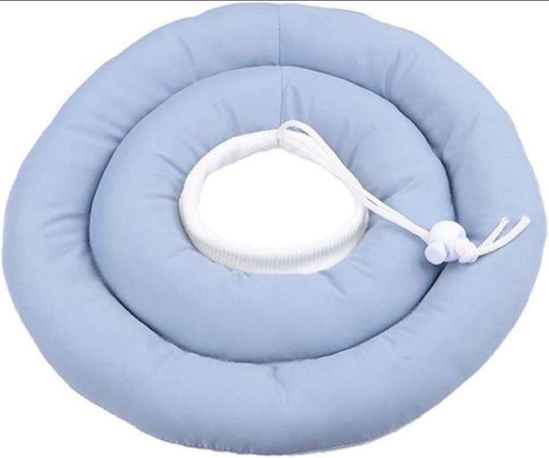 エリザベスカラー 犬猫のためのペット保護首輪 猫の傷の治癒保護 ペットS ブルー