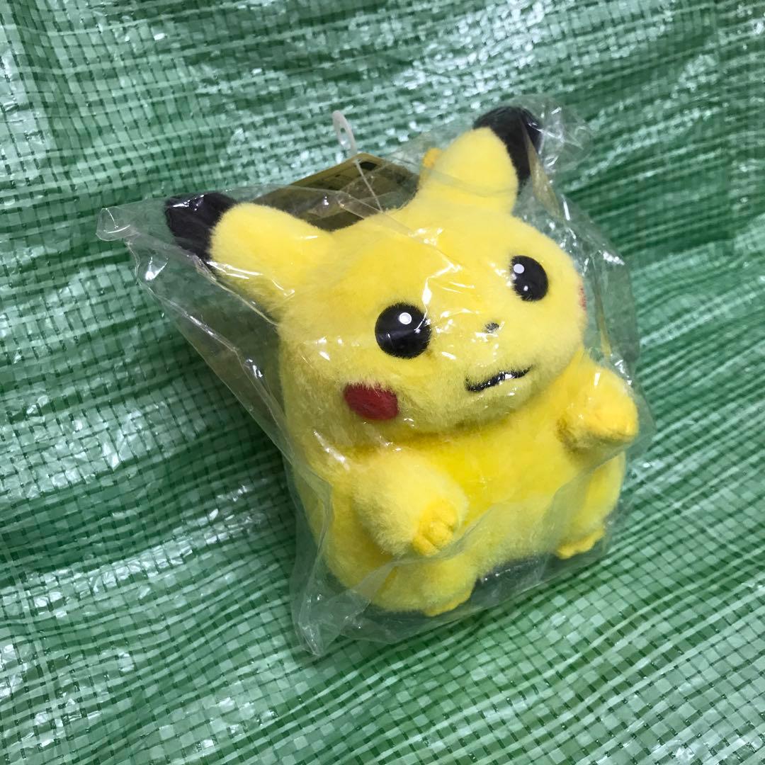 未開封　初期ピカチュウ　ぬいぐるみ　お腹を押すと鳴く　ポケモン　おなか　tomy