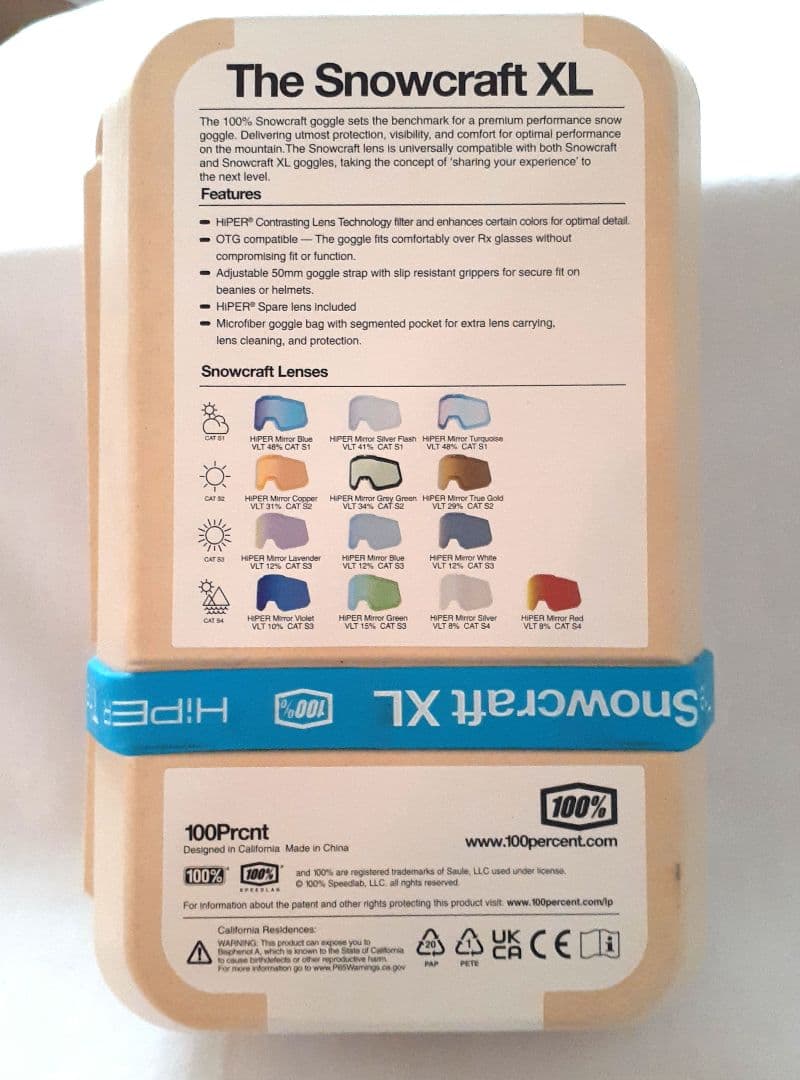 100% CRAFT XL ゴーグル Black