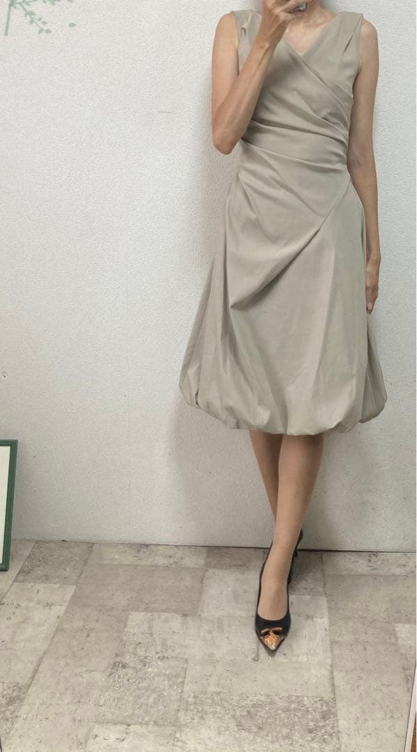 フォクシーニューヨーク　FOXEY カシュクールワンピース 38 ウォッシャブル