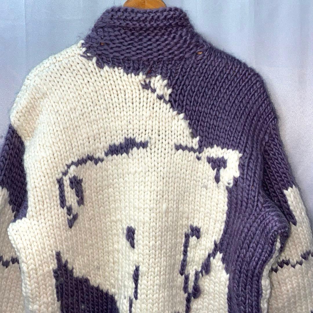 FAB 白熊　シロクマ　カナディアン　カウチン　ニット　セーター　カナダ製