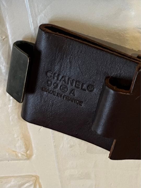 ヴィンテージ☆シャネル　ロゴ　レザー　チェーンベルト　ココマーク　レザー革　レア