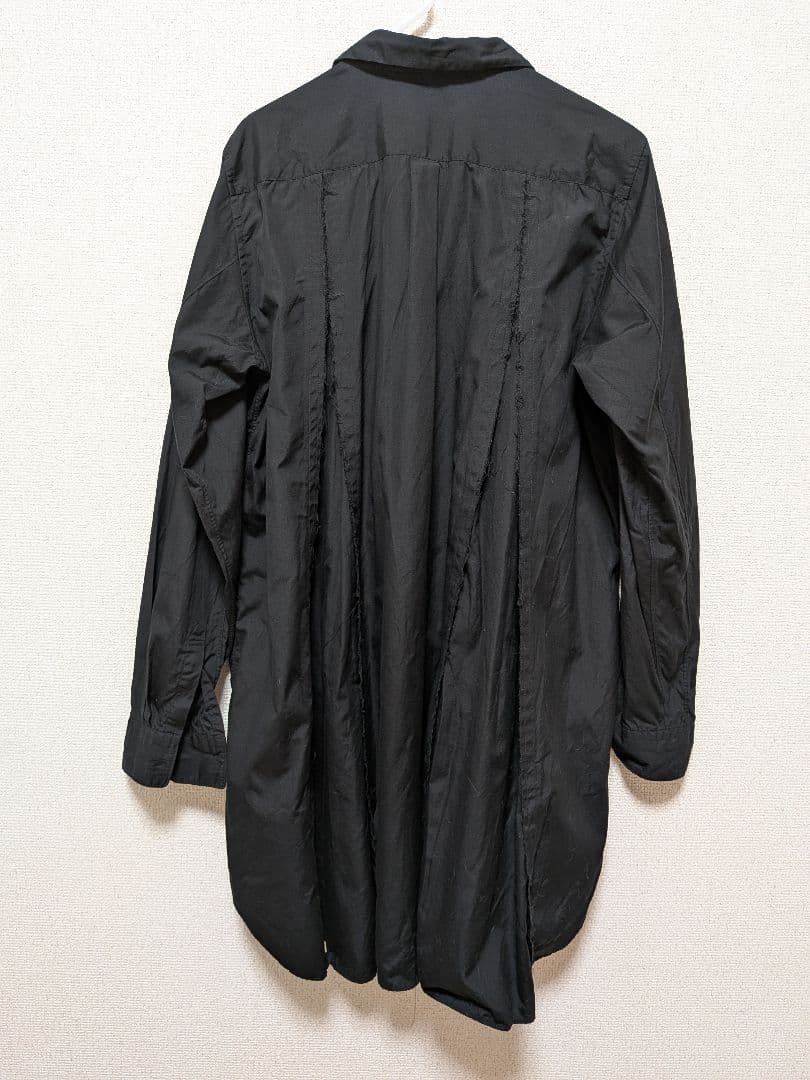 ブラックコムデギャルソン　カッティングコットンロングシャツ