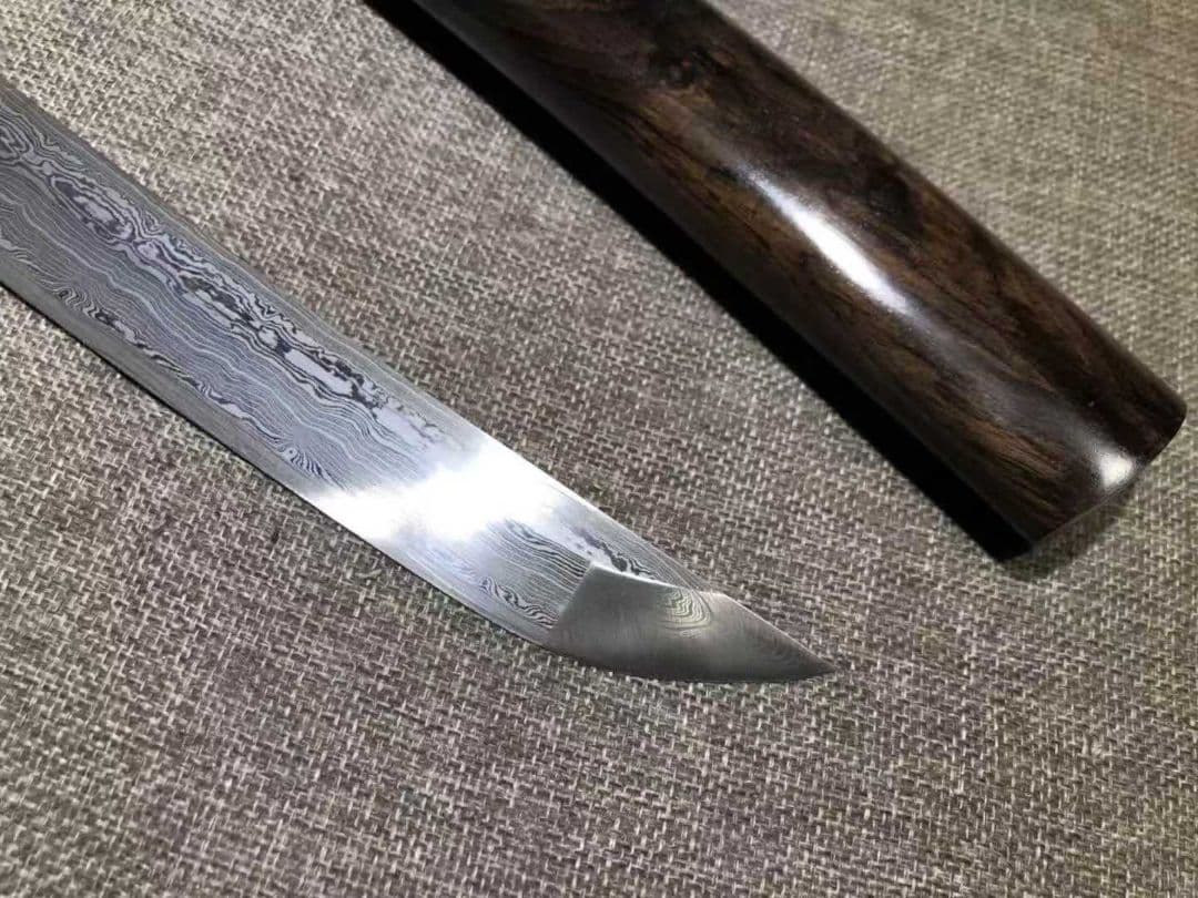 黒檀武士刀リブ差 武具 刀装具 日本刀　模造刀 居合刀 武士道 肋差 短刀