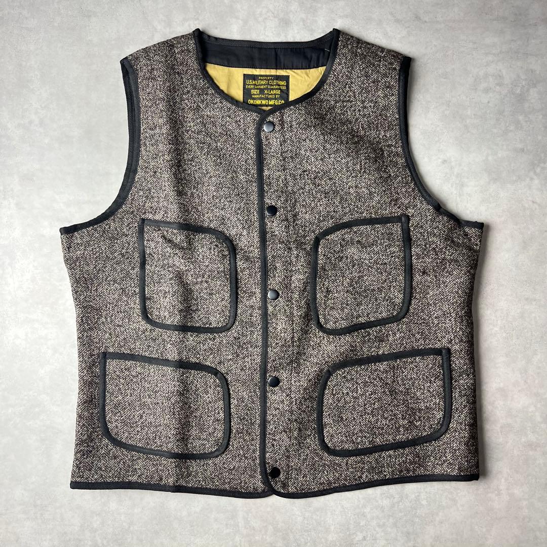 ✅新品　ベスト　ジレ　ウール　復刻　ブラウン　ブラウンズビーチ似　アメカジ　XL