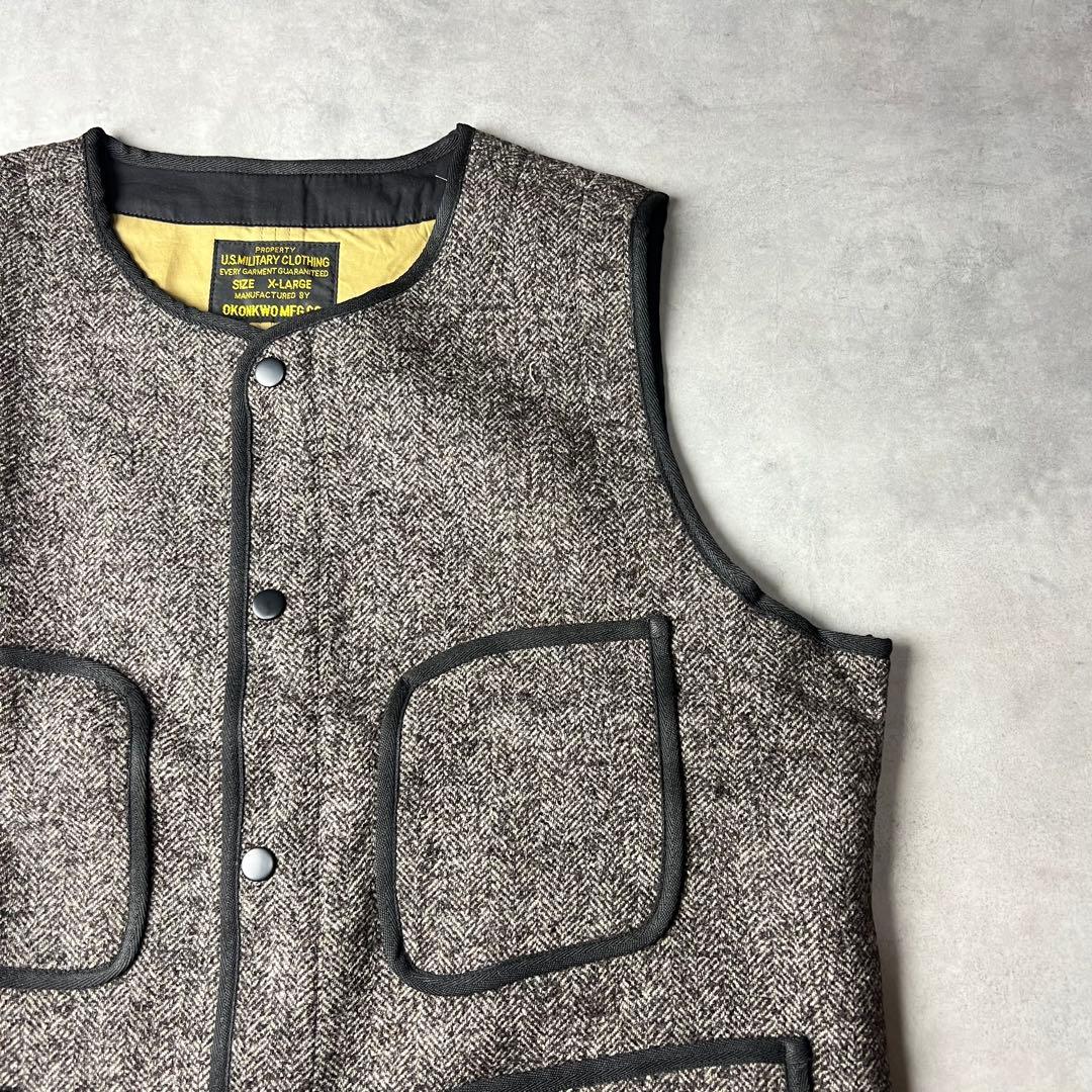 ✅新品　ベスト　ジレ　ウール　復刻　ブラウン　ブラウンズビーチ似　アメカジ　XL