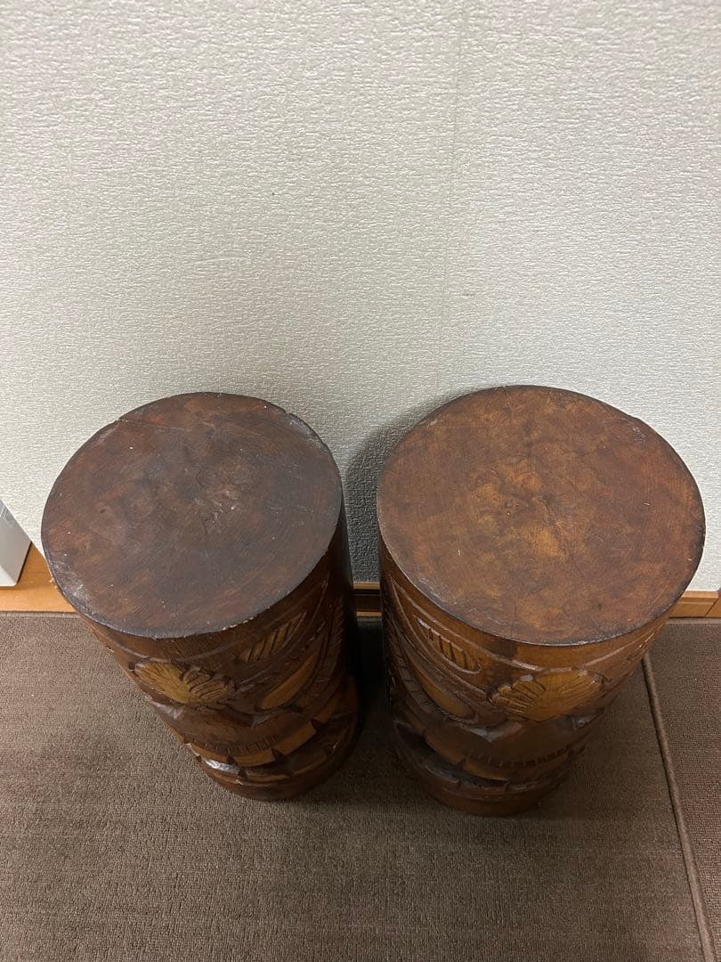 ティキ(tiki)　直径24cm前後×高さ48cm前後　2個セット