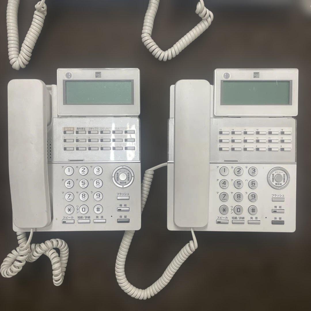 5台　Saxaサクサ ビジネスフォン TD810(W) 18ボタン多機能電話機