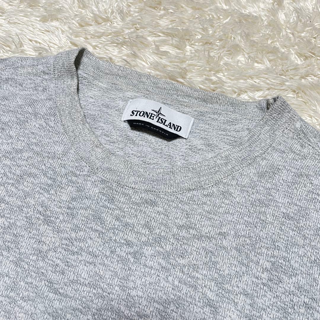 STONE  クルーネック ニットセーター ライトグレー　XLサイズ