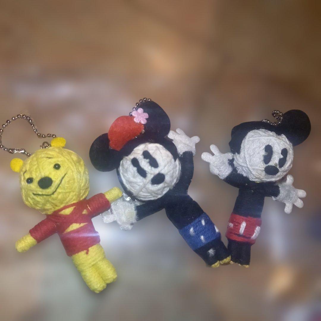 レア★Disney キャラクター★ブードゥ人形★マスコットキーホルダー★4点