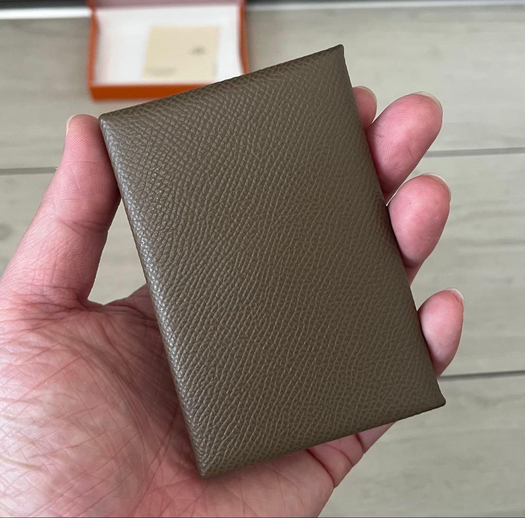 HERMES カルヴィ カードケース 名刺入れ エトゥープ エトープ