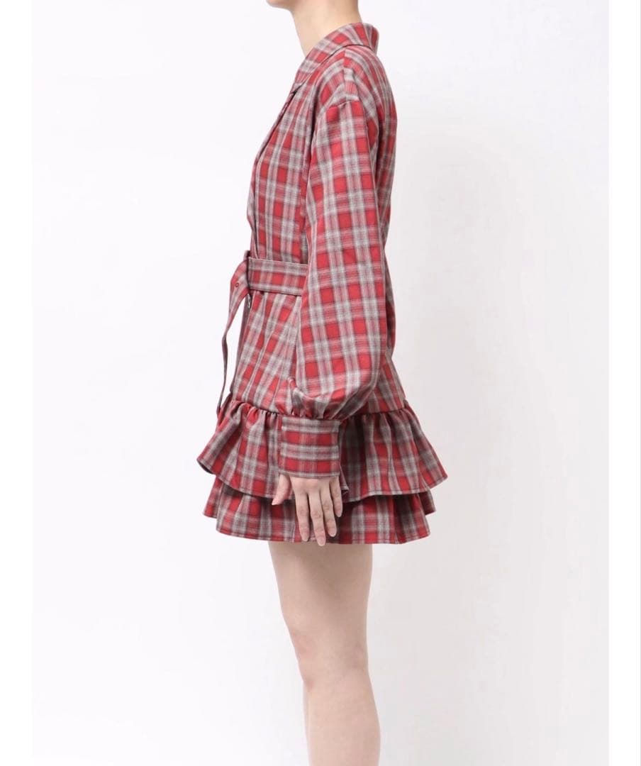 jouetie ヘムフリルトレンチミニワンピース