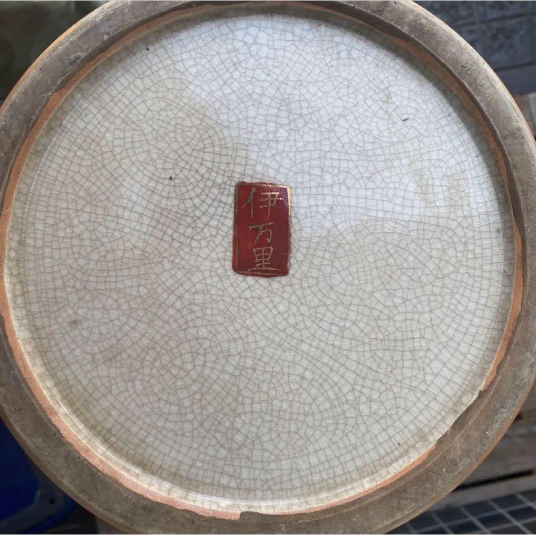 伊万里焼 大花瓶 壺 金襴手 花鳥文 骨董品 稀少 高さ76cm 狛犬