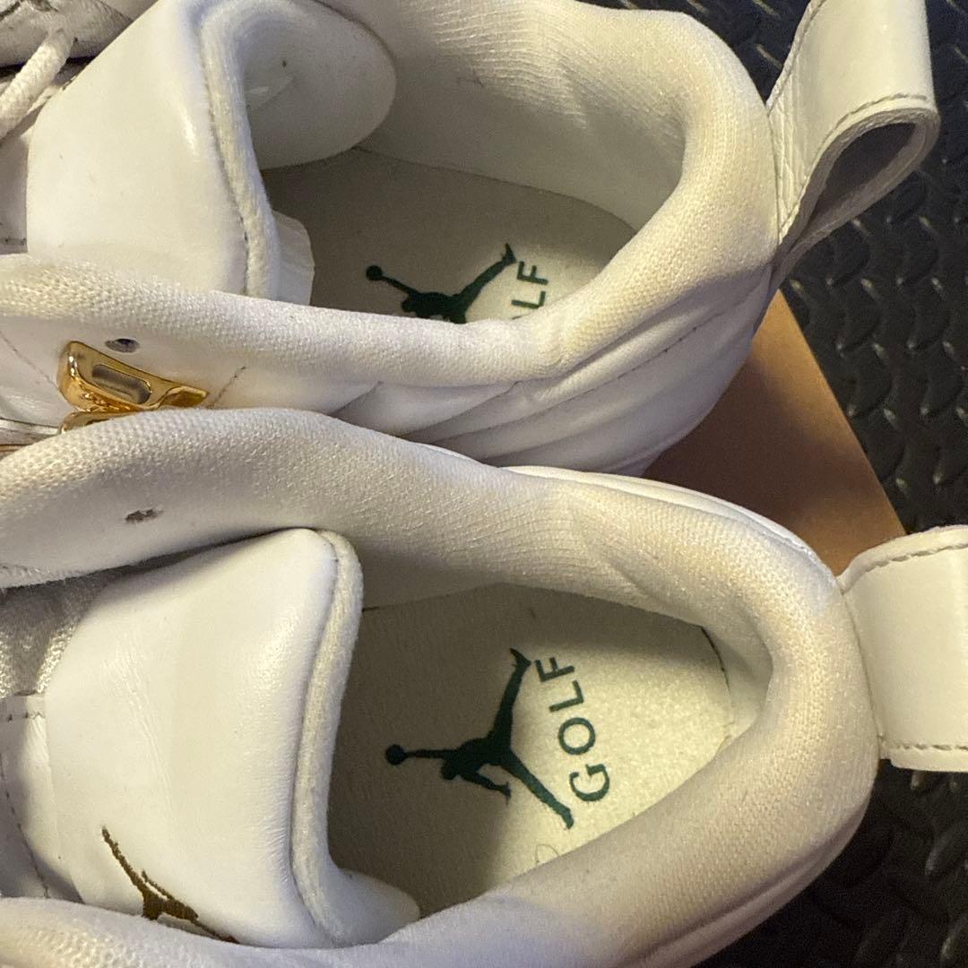 Air Jordan 12 ゴルフシューズ ホワイト/ゴールド　ケース付き