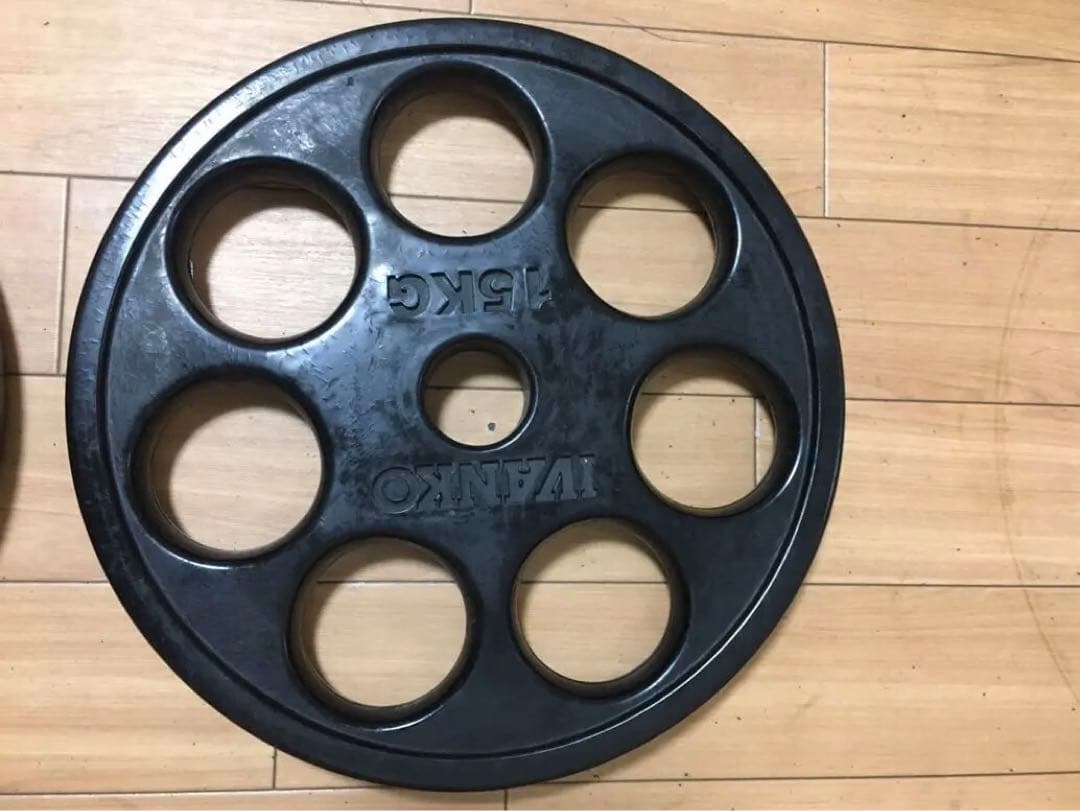 ① IVANKO イヴァンコ ラバー プレート15kg x 1枚 穴径50mm