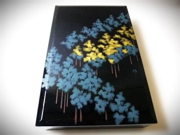 杉蒔絵 文箱 鈴木雅也 平安光石 京塗 天然木 本漆器 共箱