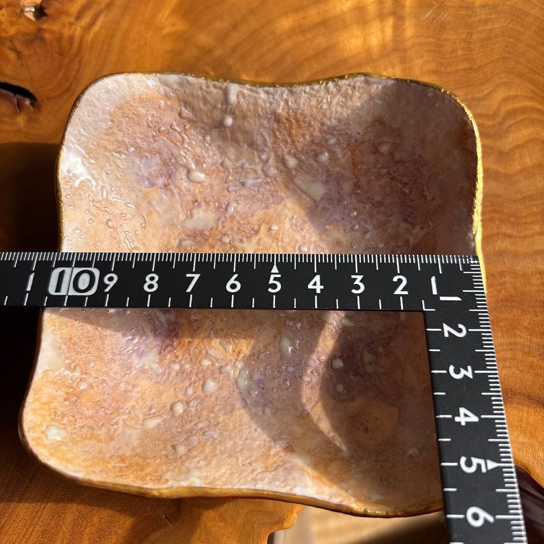 九谷焼 錦山窯 吉田幸央 彩色金彩 銘々皿 5枚組 幅10.5cm