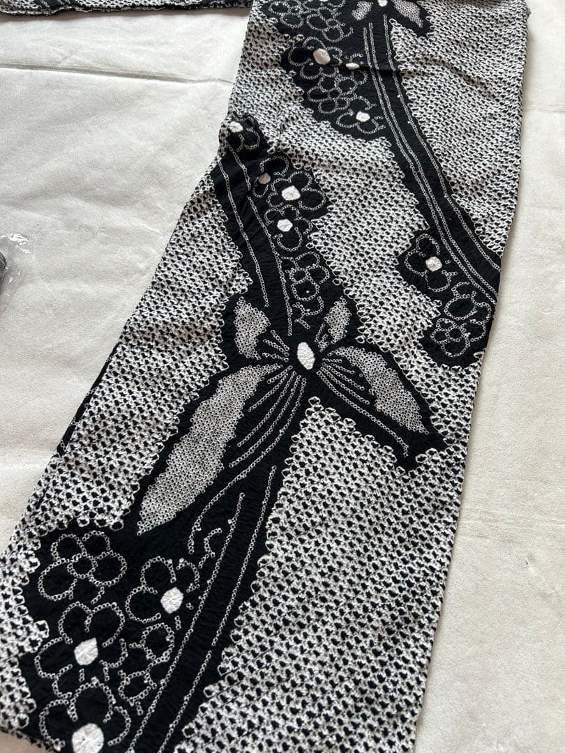 有松絞り　浴衣　トールサイズ　裄丈69 夏着物　絞り浴衣　浴衣単品