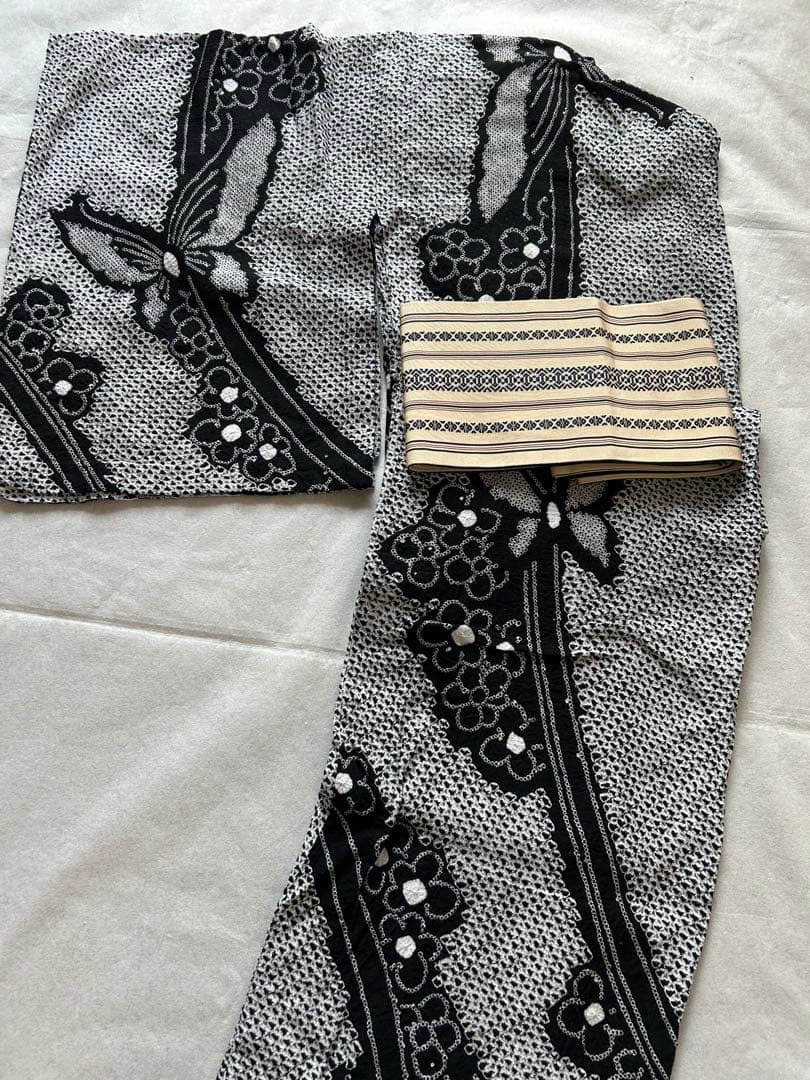 有松絞り　浴衣　トールサイズ　裄丈69 夏着物　絞り浴衣　浴衣単品