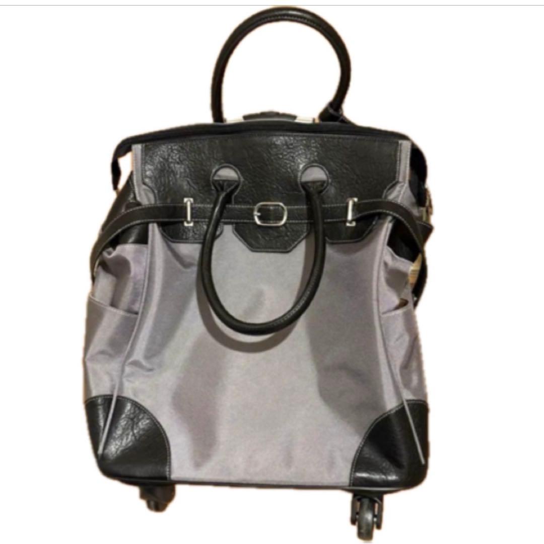 ◯ABISTEソフトキャリーバッグ グレー 46L 4輪 機内持込可・美品